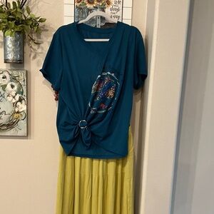 Graphic Beatles tee & maxi skirt set